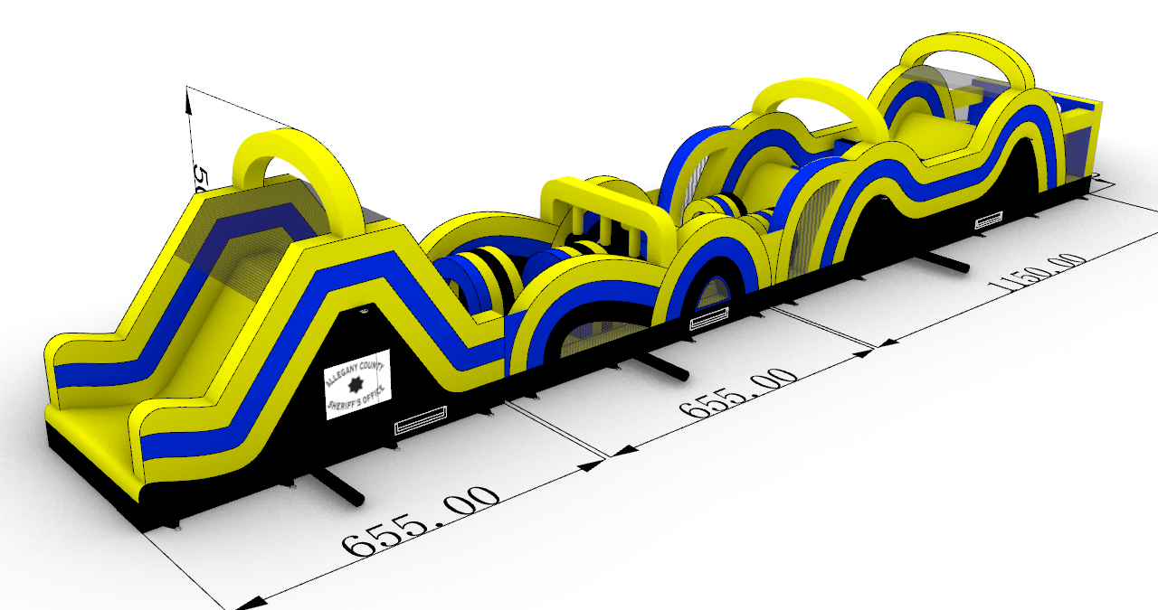 100ft Inflatable Obstacle Course