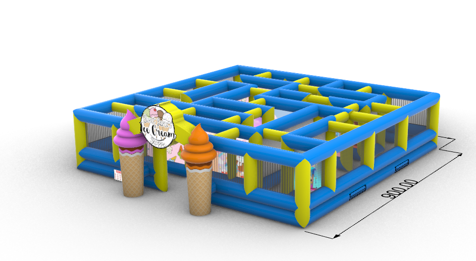 Inflatable Ice Cream Maze For Sale