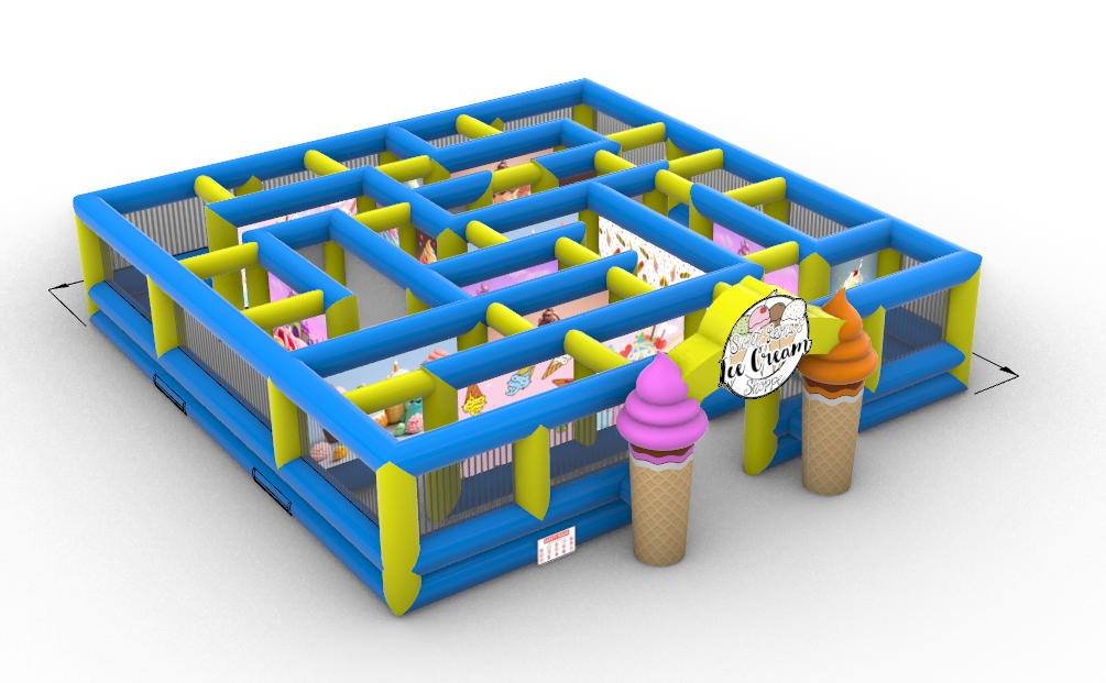 Inflatable Ice Cream Maze For Sale
