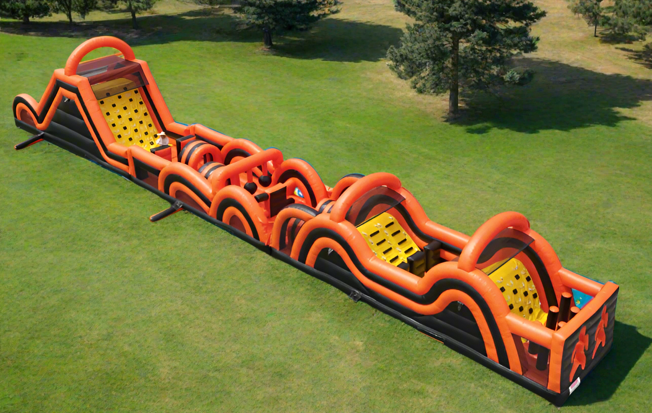 100ft inflatable obstacle course
