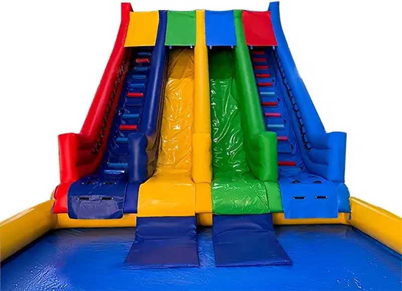2 Lane Inflatable Water Slide With Pool