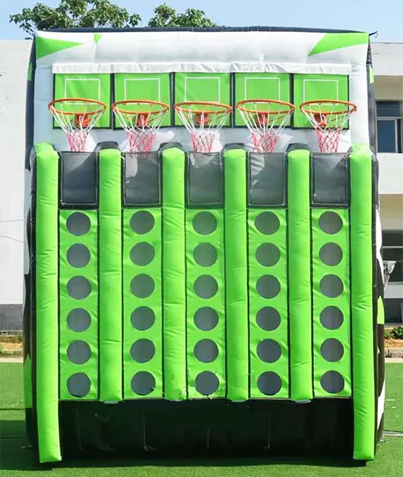 5 Hoop Inflatable Connect 4 Basketball Game