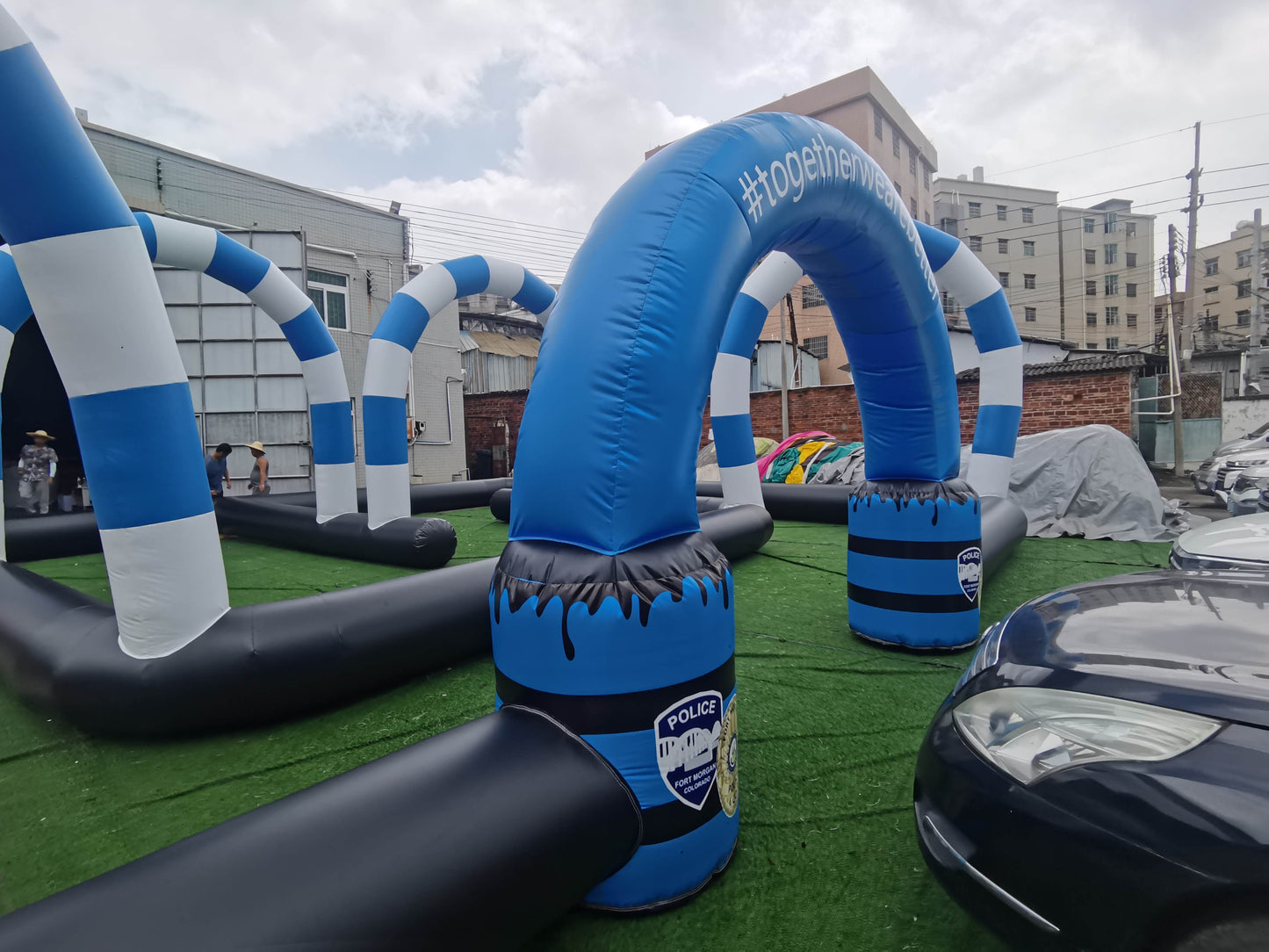 Custom Inflatable Race Track For Fort Morgan Police Department