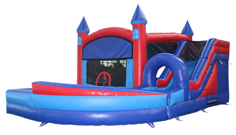 Combo Bounce House With Curved Slide