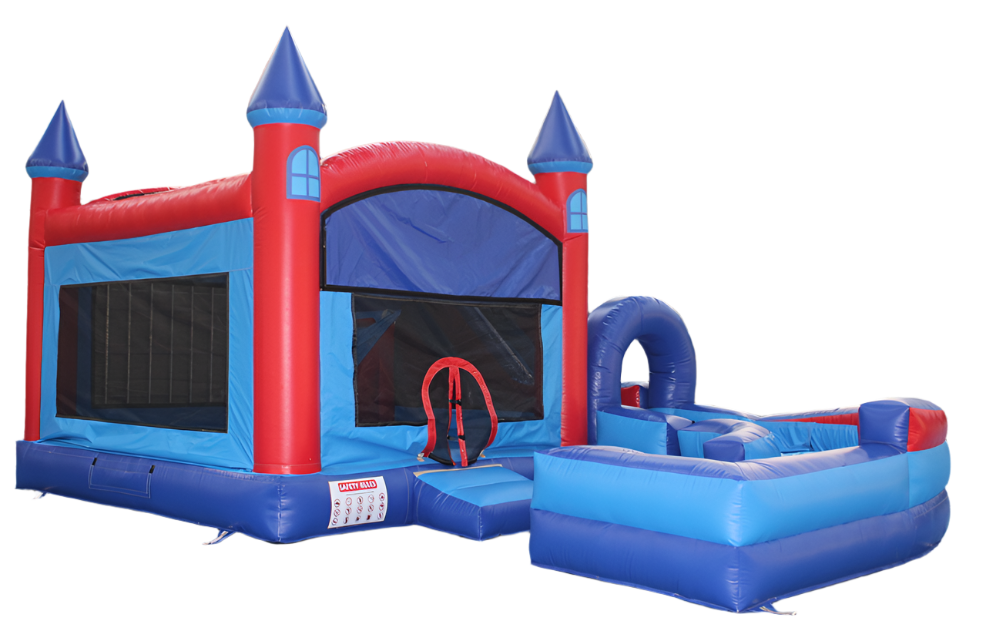 Combo Bounce House With Curved Slide
