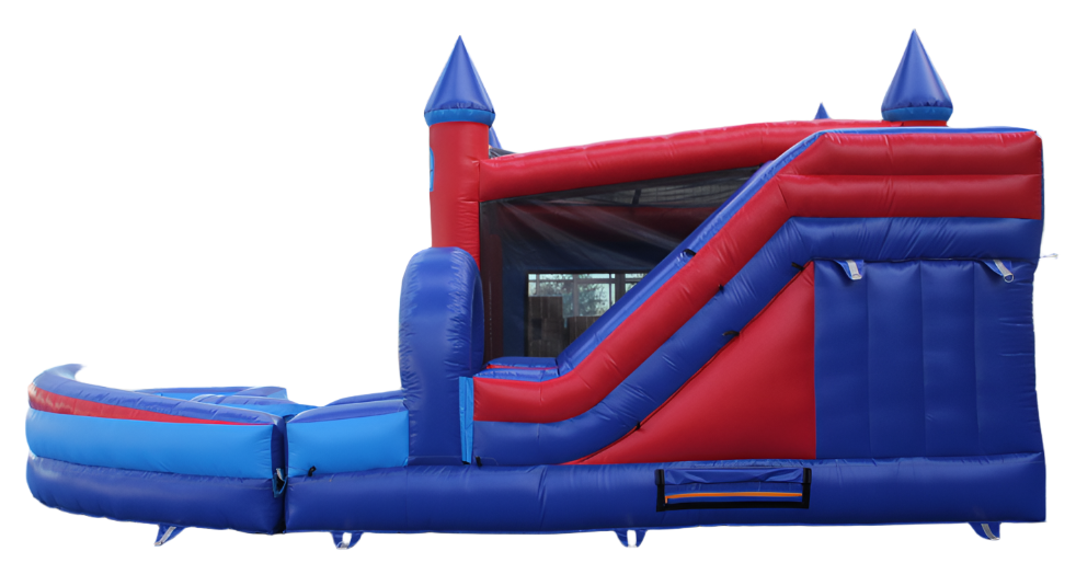 Combo Bounce House With Curved Slide