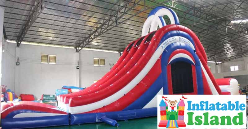 American Racers Water Slide Bounce House Combo