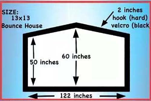 Happy Birthday Bounce House Banner Size