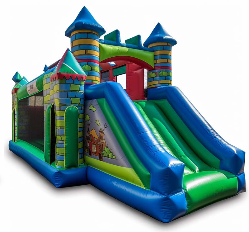 Combo Bounce House With Slide & Basketball Hoop
