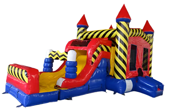 Construction Zone Combo Bounce House With Slide