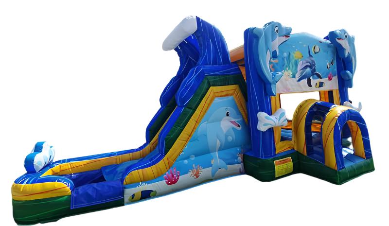 Dolphin Bounce House With Slide