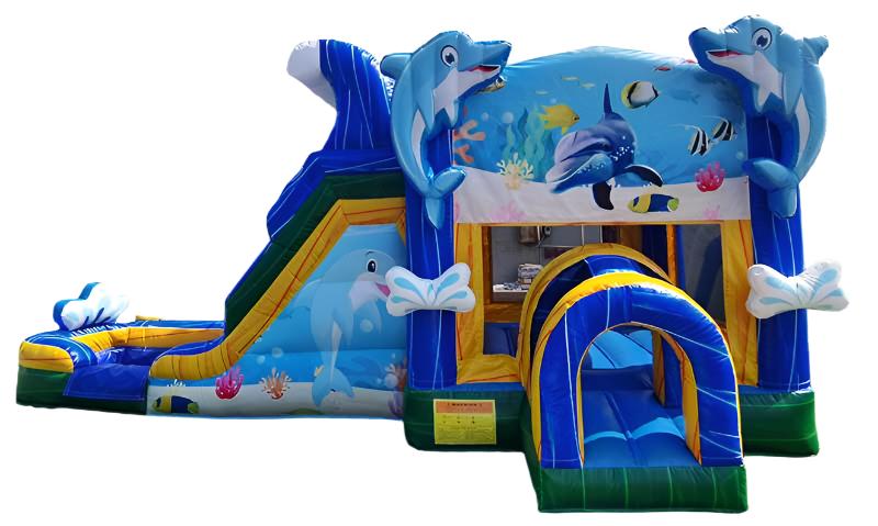 Dolphin Bounce House With Slide