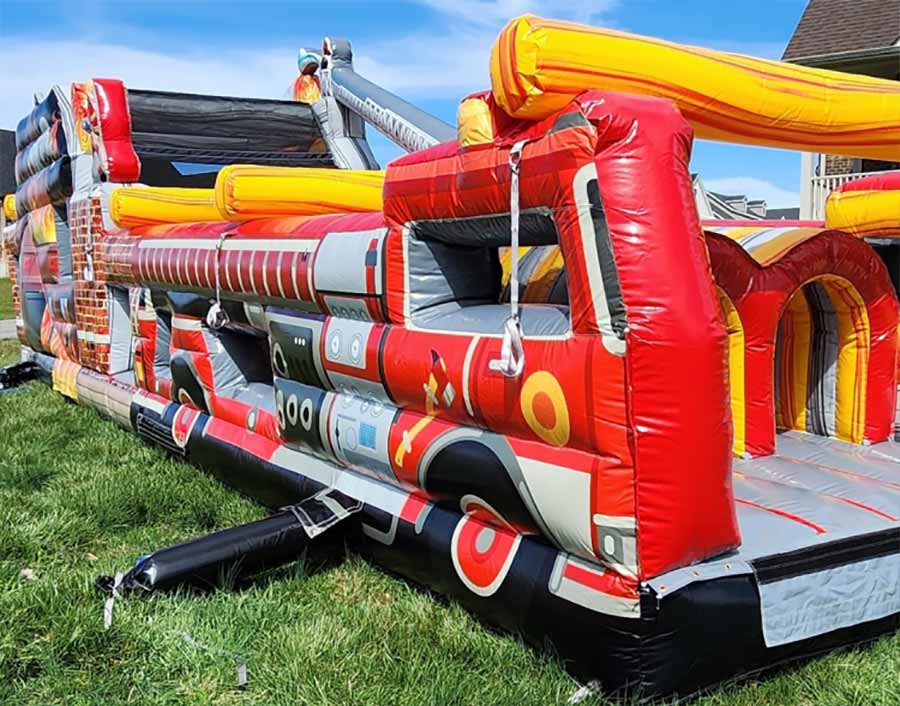 Inflatable Fire Truck Obstacle Course