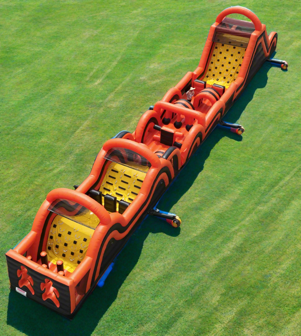 giant 100ftr inflatable obstacle course