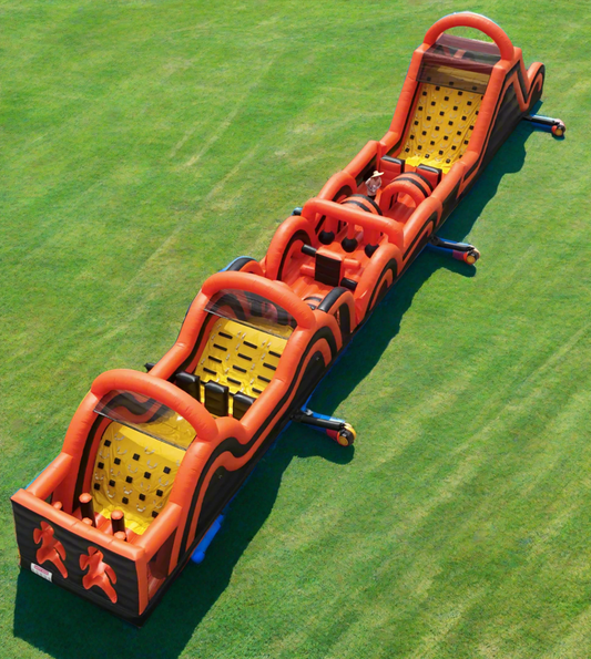 giant 100ftr inflatable obstacle course