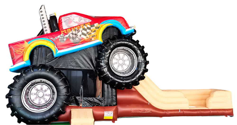 Huge Monster Truck Bounce House with Slide