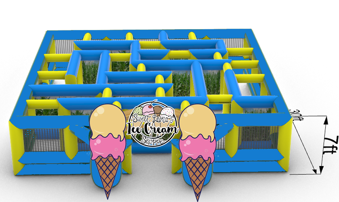Inflatable Ice Cream Maze For Sale