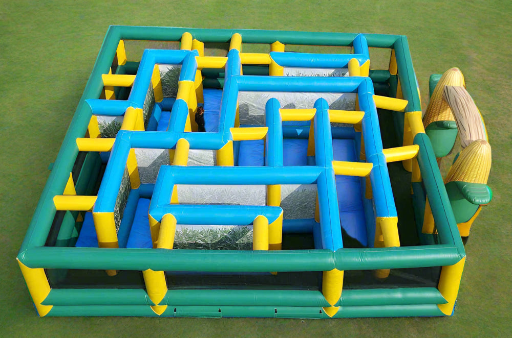 inflatable corn maze top view