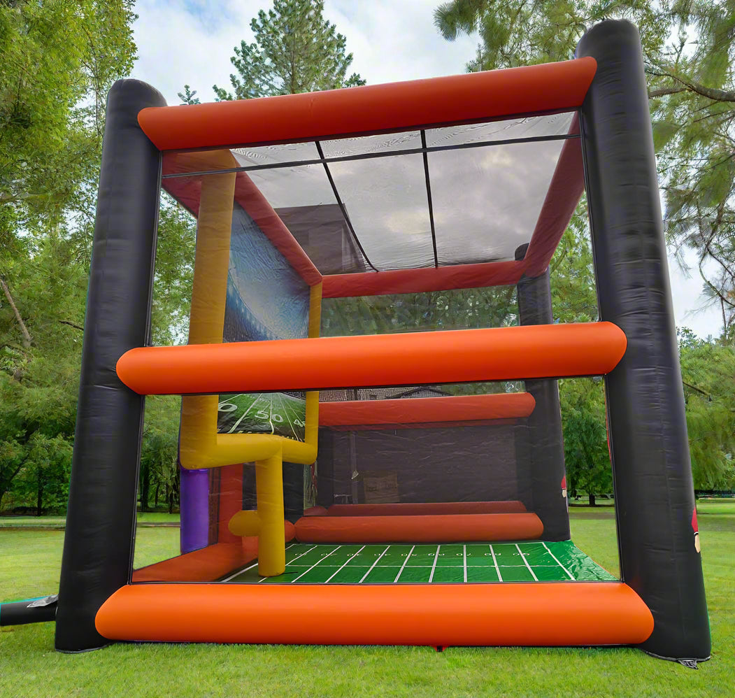 Inflatable Football Field Goal + Football Toss Combo