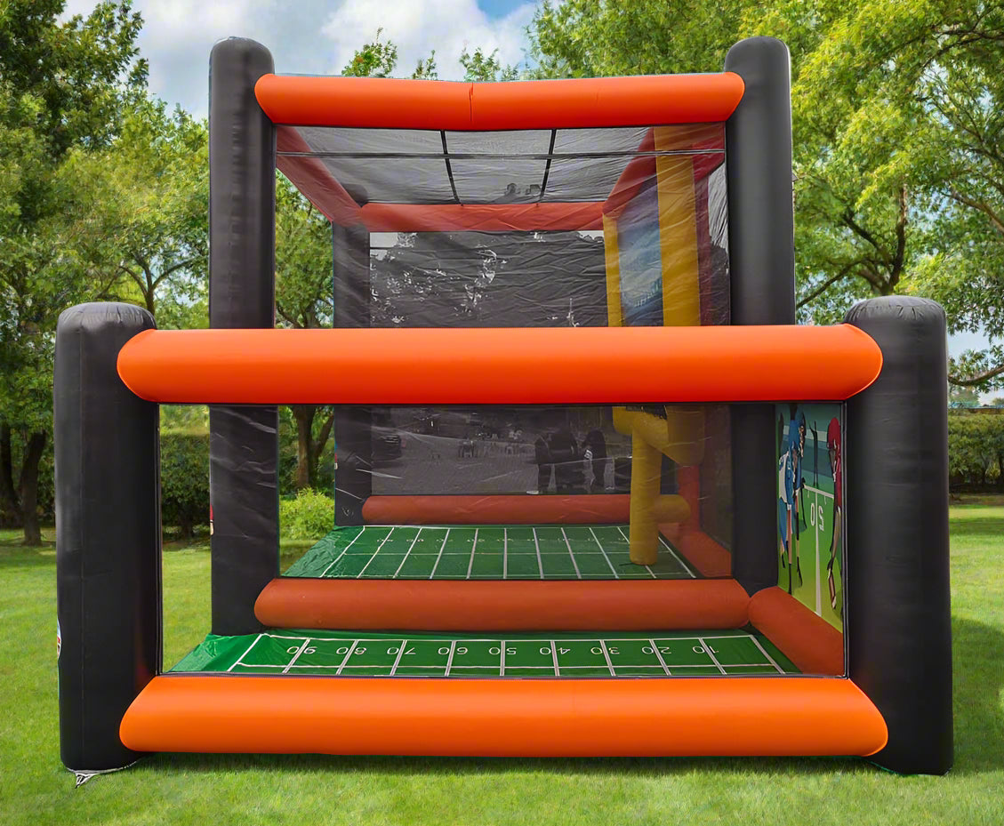 Inflatable Football Field Goal + Football Toss Combo