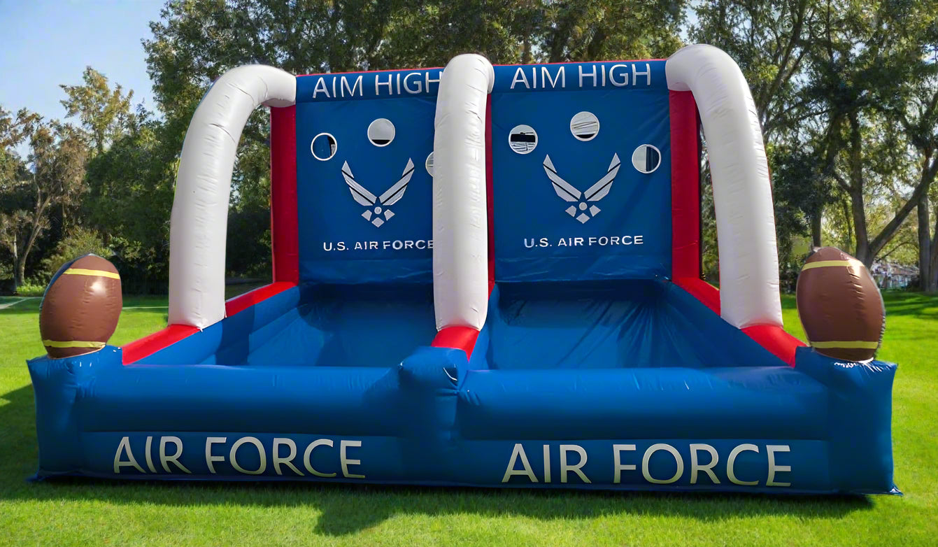 inflatable 2 plater football toss game