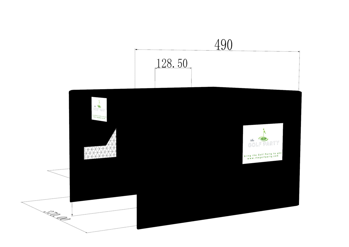 Inflatable Golf Enclosure With Impact Screen