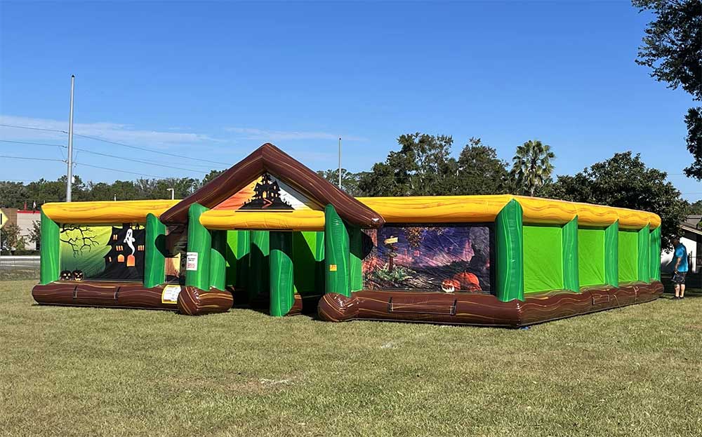 inflatable haunted maze