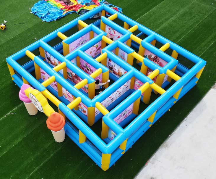 Inflatable Ice Cream Maze Top View