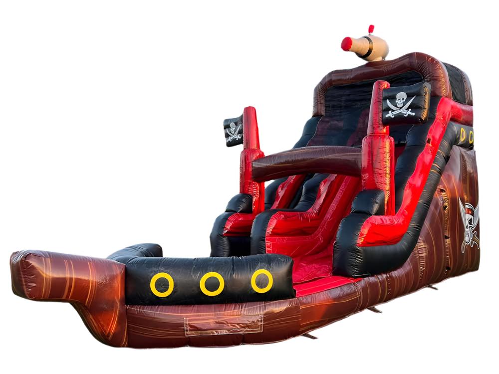 Inflatable Pirate Ship Water Slide - Main Image