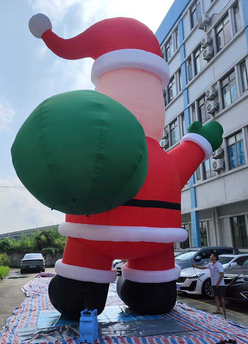 large inflatable santa back