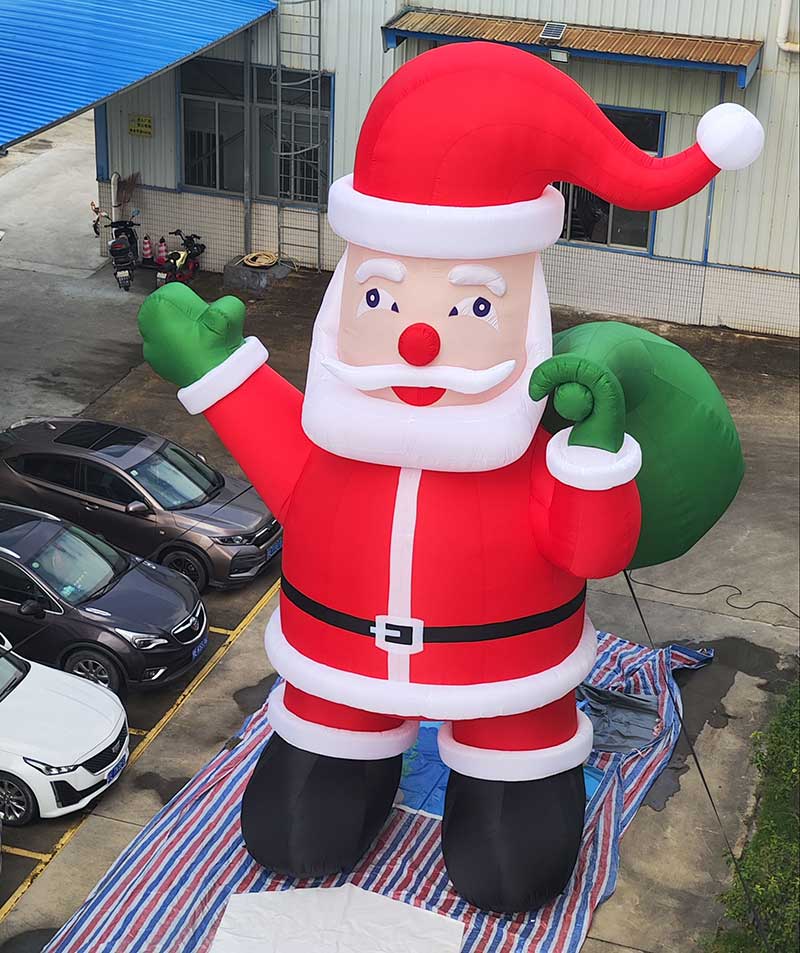 large inflatable santa front top