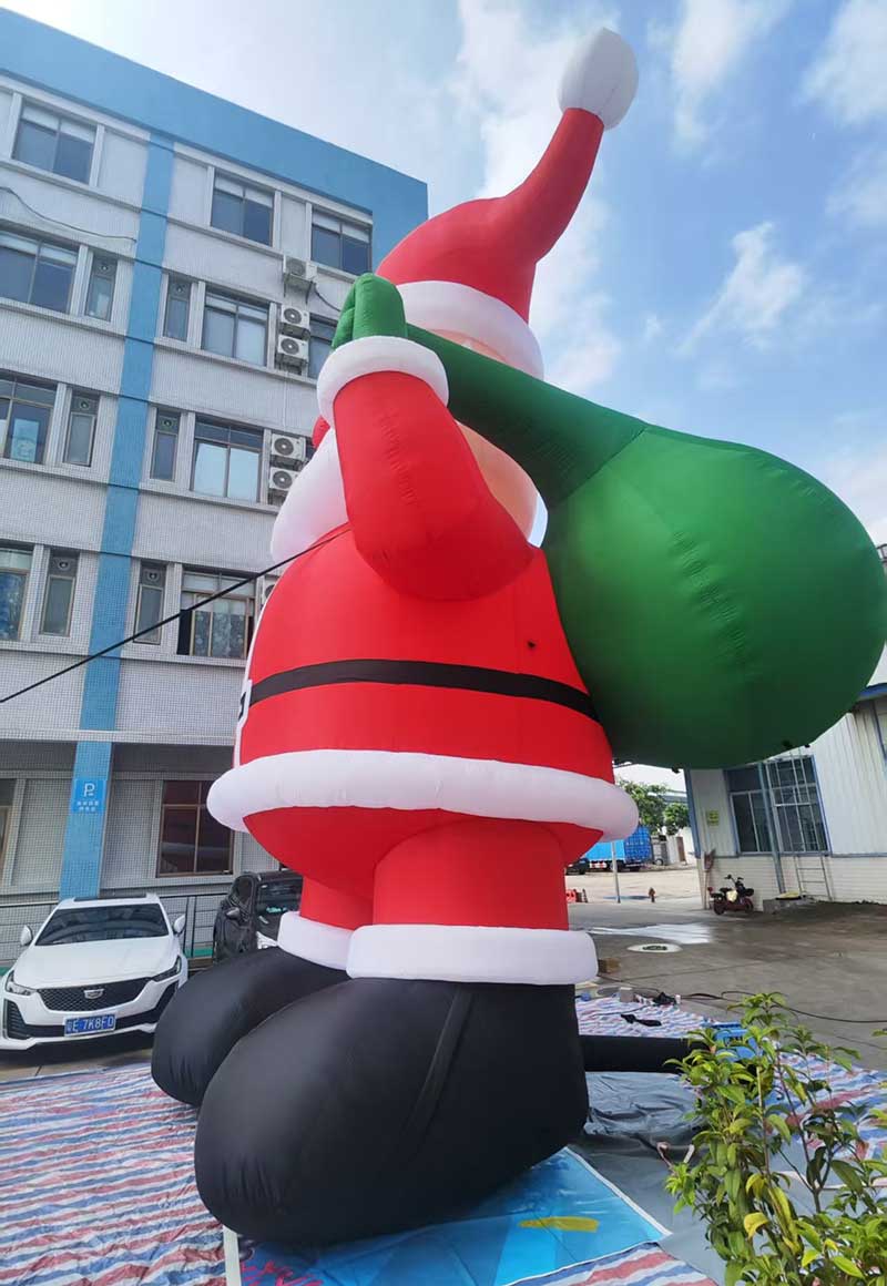 large inflatable santa side