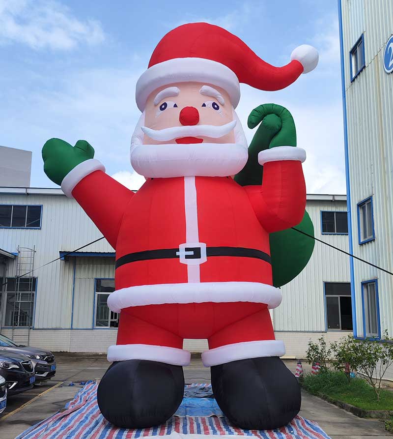 large inflatable santa front