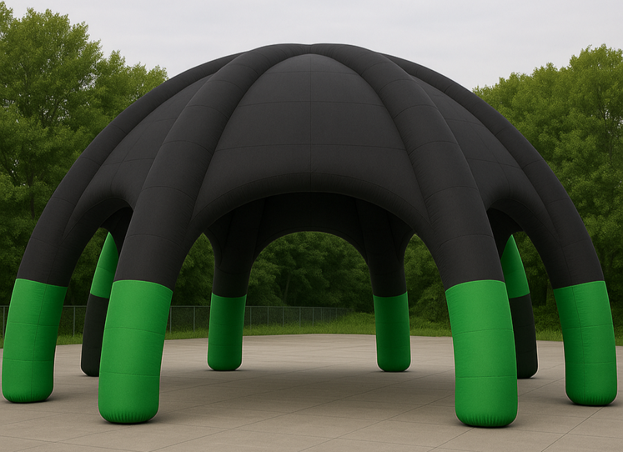 Large Inflatable Spider Tent Black Green