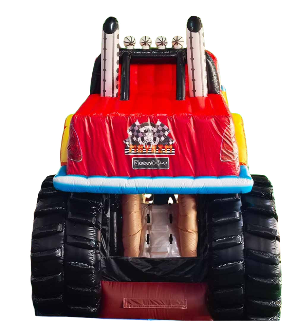 Giant Monster Truck Bounce House with Back