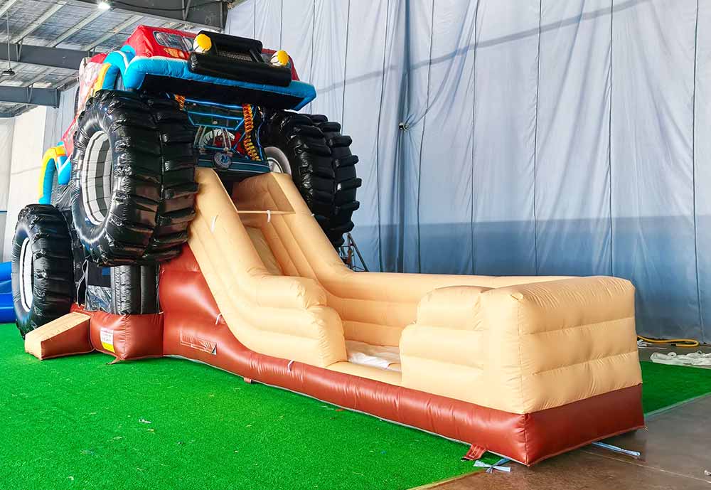 Monster Truck Bounce House with Slide