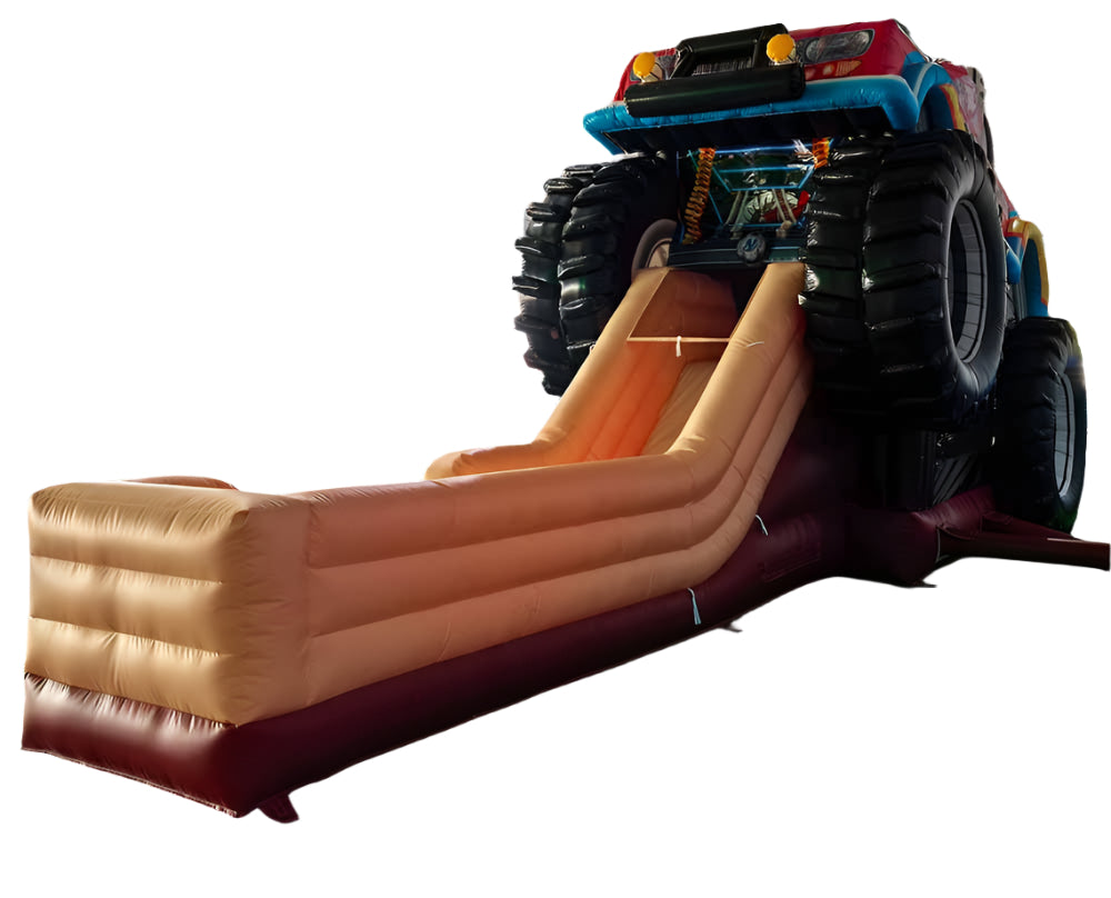 Monster Truck Bounce House with Slide