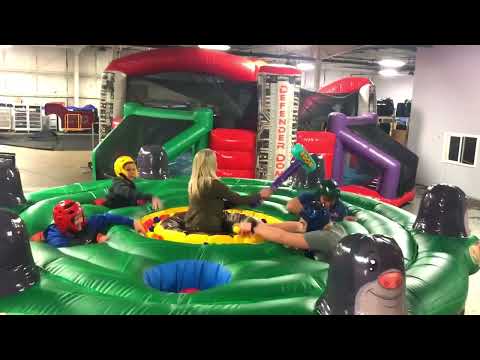 Inflatable Human Whack A Mole Video