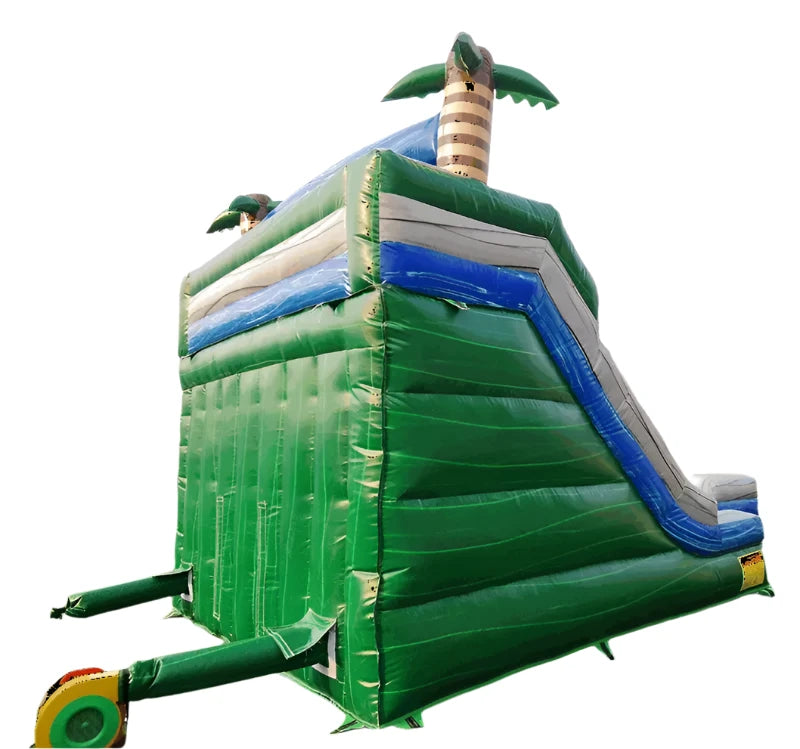 Palm Tree Surf Boards Inflatable Water Slide Back