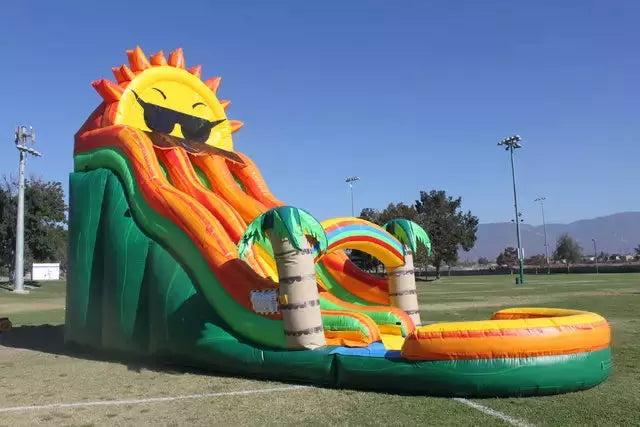 sun inflatable water slide