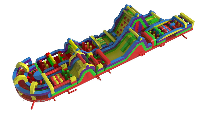Huge 194ft Inflatable Obstacle Course