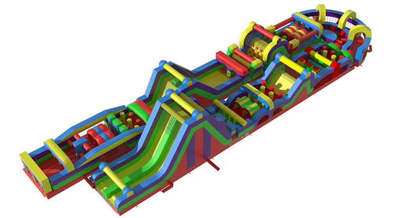 Huge 194ft Inflatable Obstacle Course