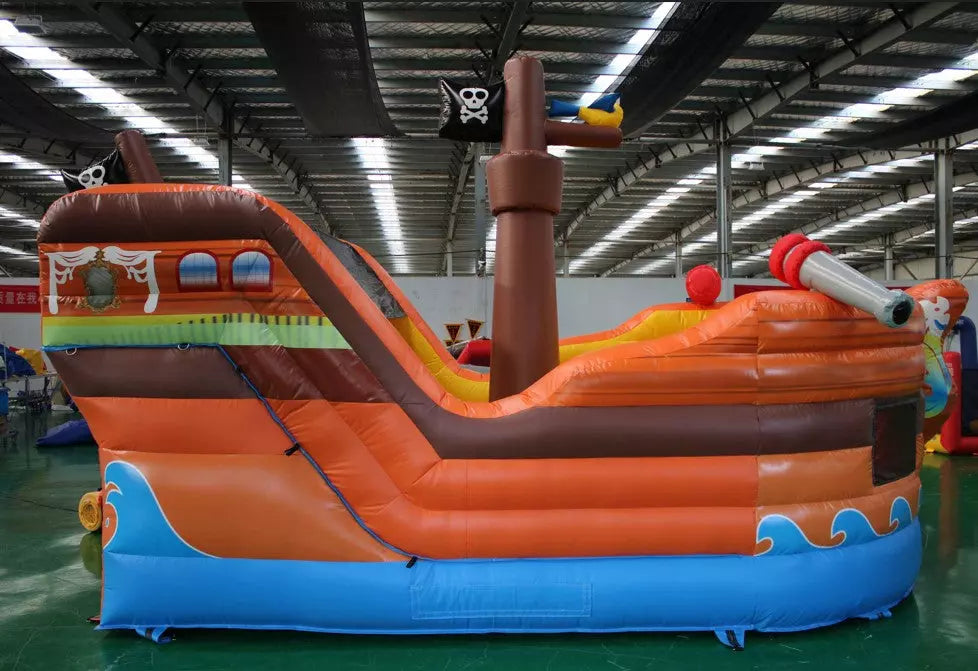 Pirate Ship Inflatable Bounce House Side