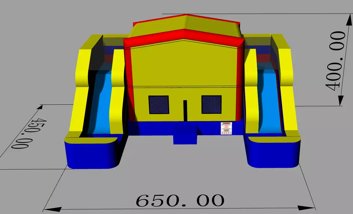 Bounce House With 2 Slides - Wet or Dry