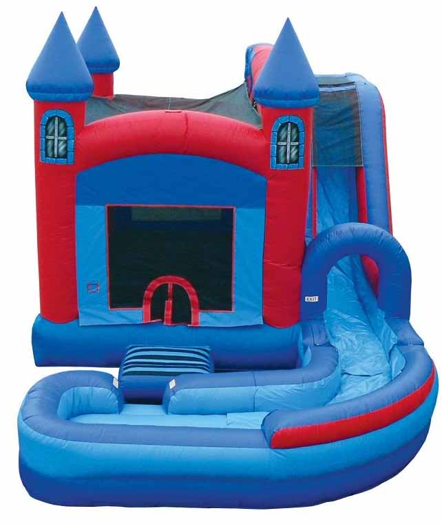 Combo Bounce House With Curved Slide – inflatableisland.co