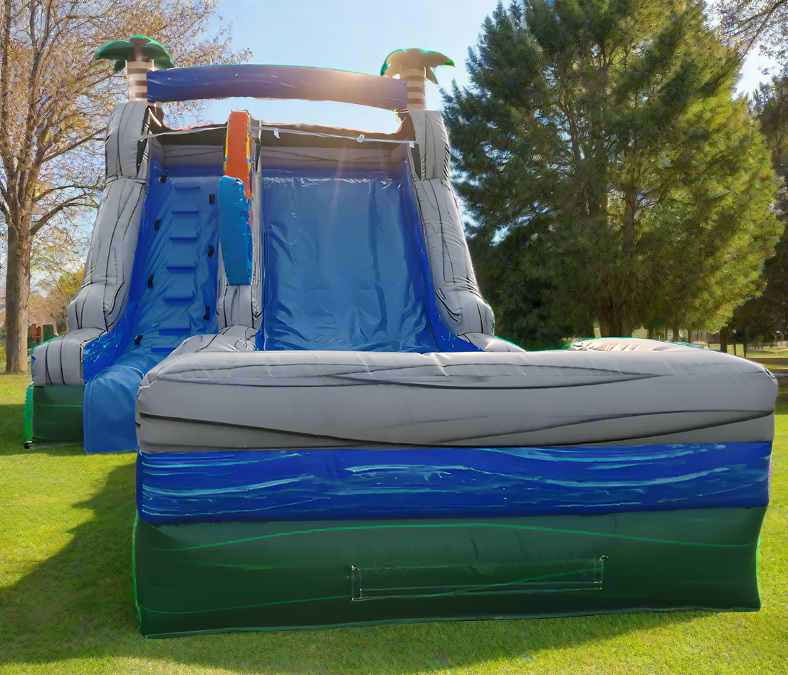 Palm Tree Surf Boards Inflatable Water Slide