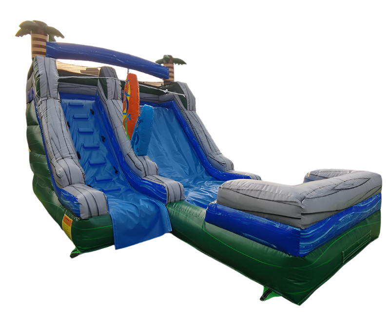 Palm Tree Surf Boards Inflatable Water Slide