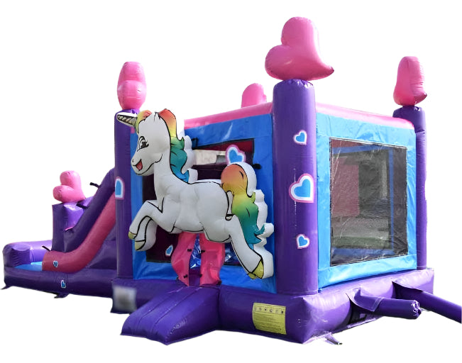 Unicorn Bounce House With Slide