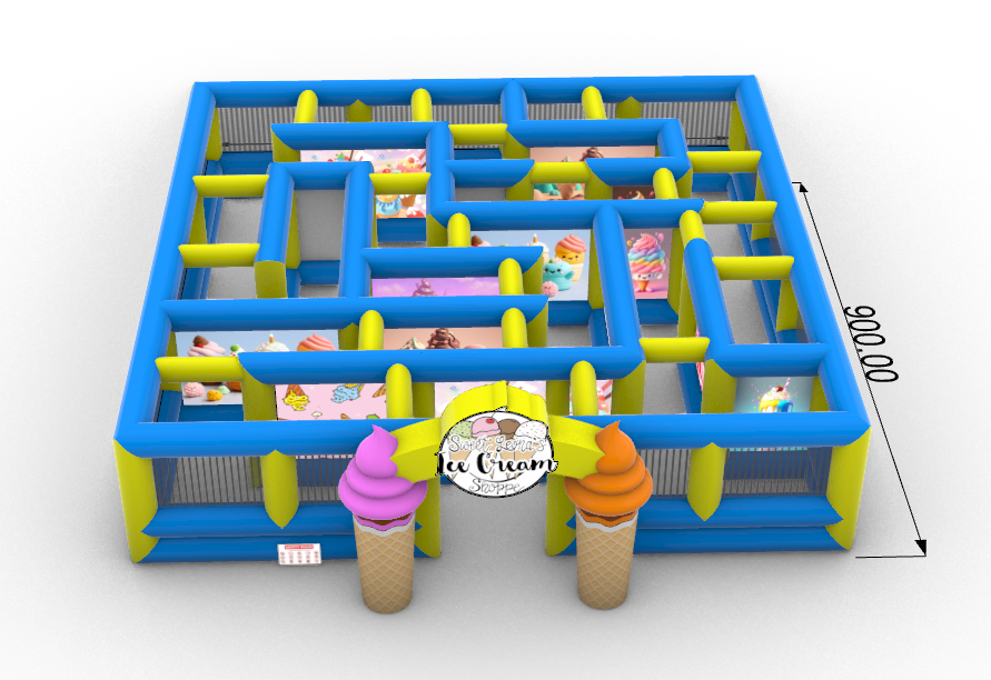 Inflatable Ice Cream Maze For Sale