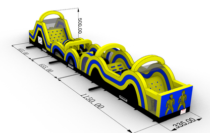 100ft Inflatable Obstacle Course Mockup